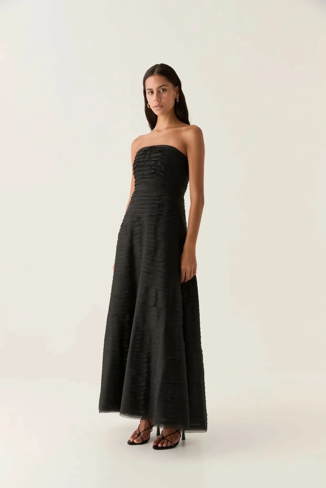 Aje Soundscape Maxi Dress in Black Size 10