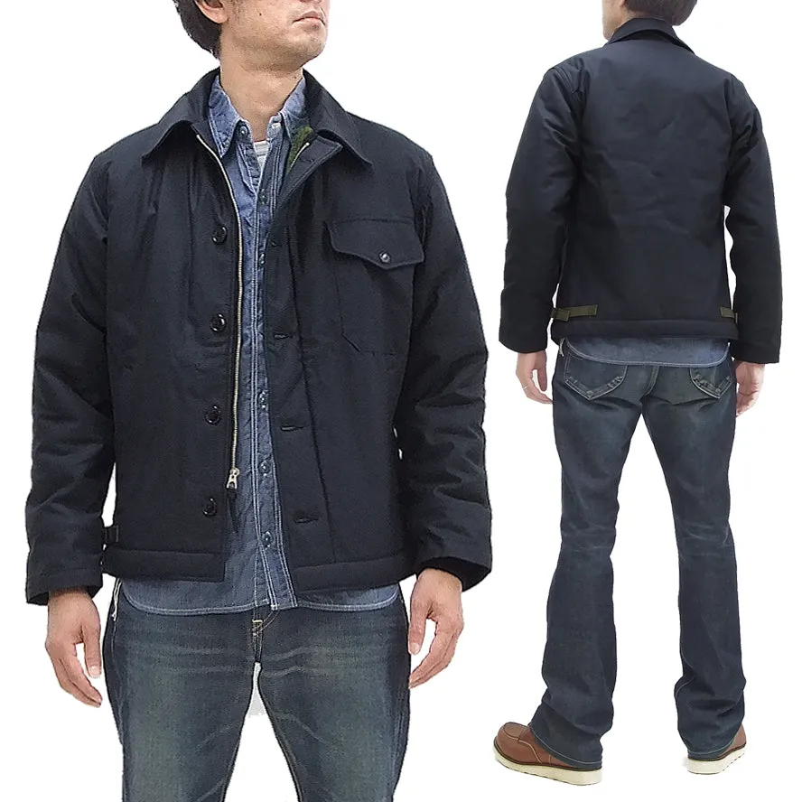 Buzz Rickson Jacket Men's Reproduction of US Navy A-2 Deck Jacket BR14957 Navy-Blue