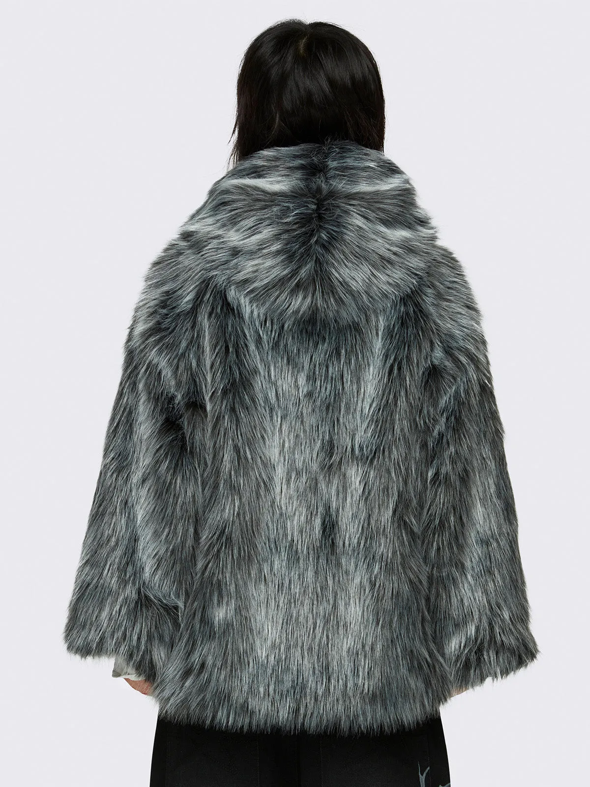 Chrome Faux Fur Jacket