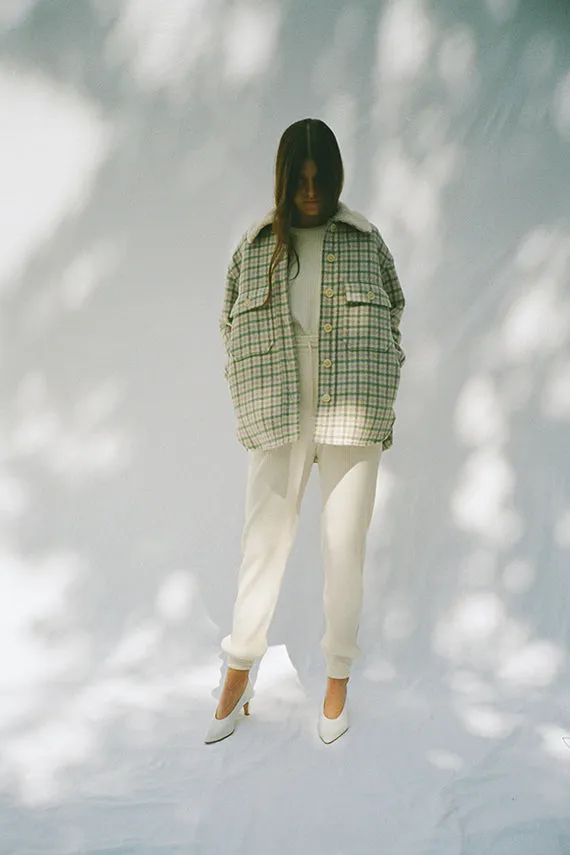 Cream and Mint Plaid Wilson Jacket