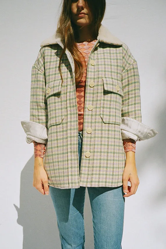 Cream and Mint Plaid Wilson Jacket