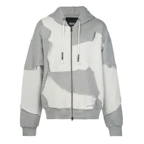 CUT ME UP ZIP-UP HOODIE HEATHER GREY