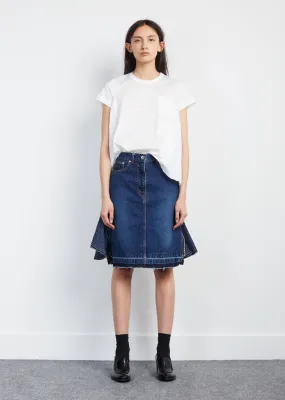 Denim Ruffle Skirt