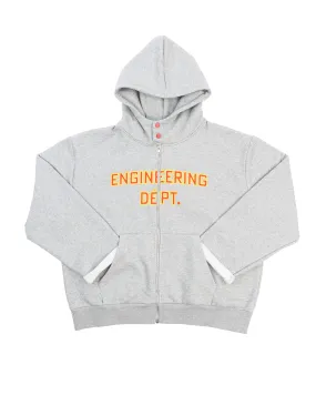 ENGINEERING DÉPT ZIP UP HOODIE (GRAY)