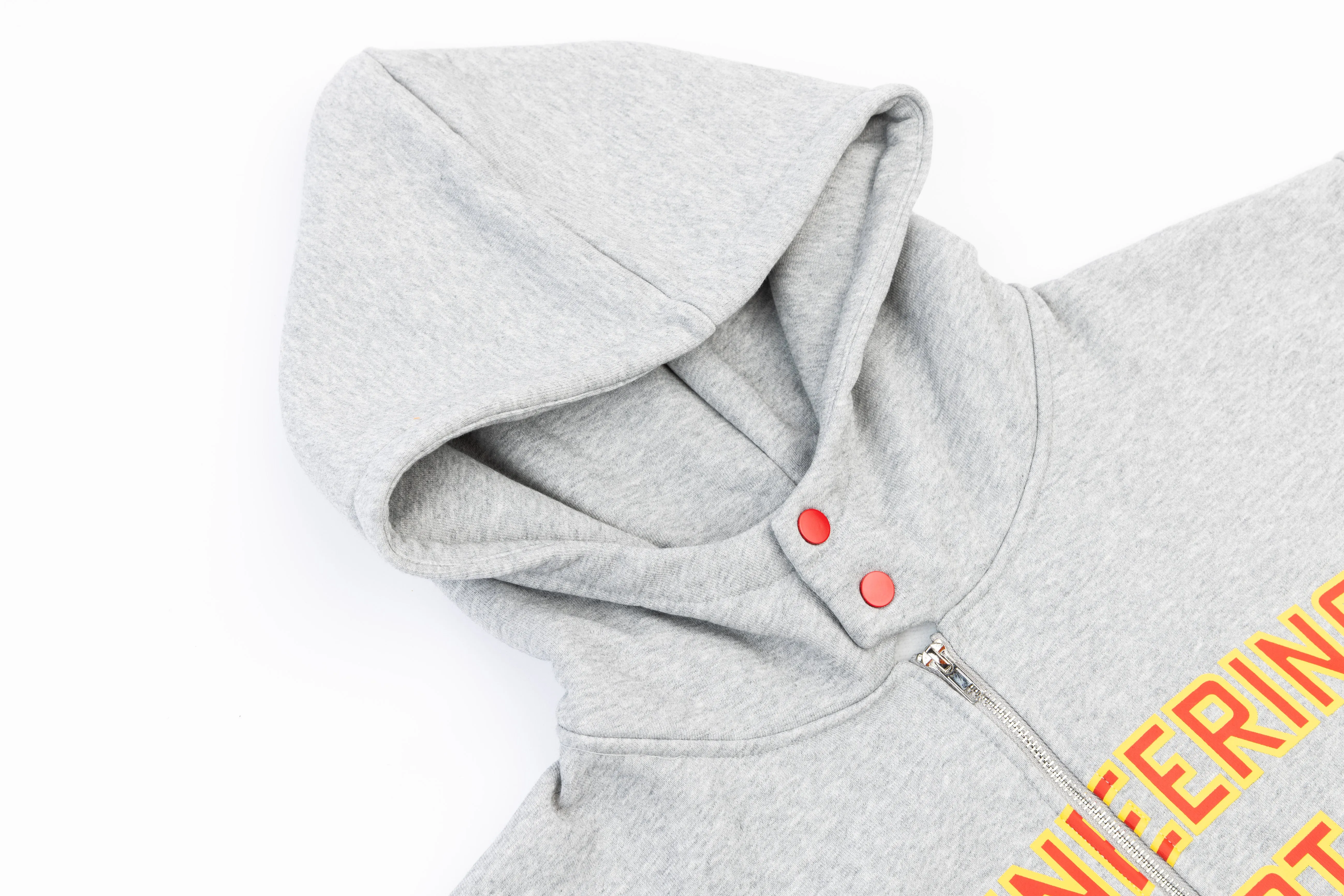 ENGINEERING DÉPT ZIP UP HOODIE (GRAY)