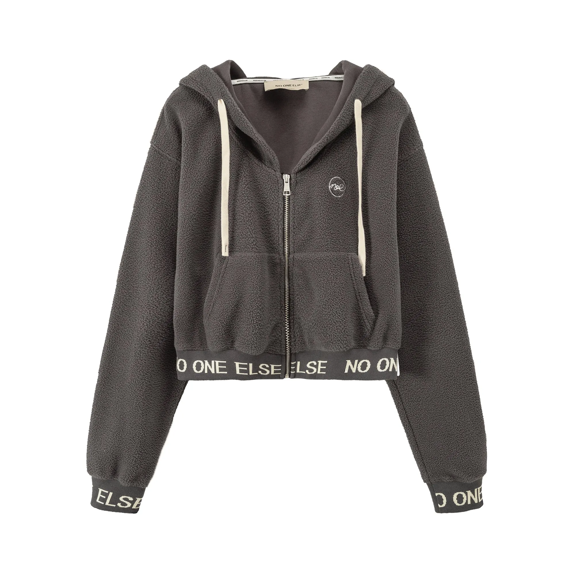 Fleece Loose Zip-Up Hoodie