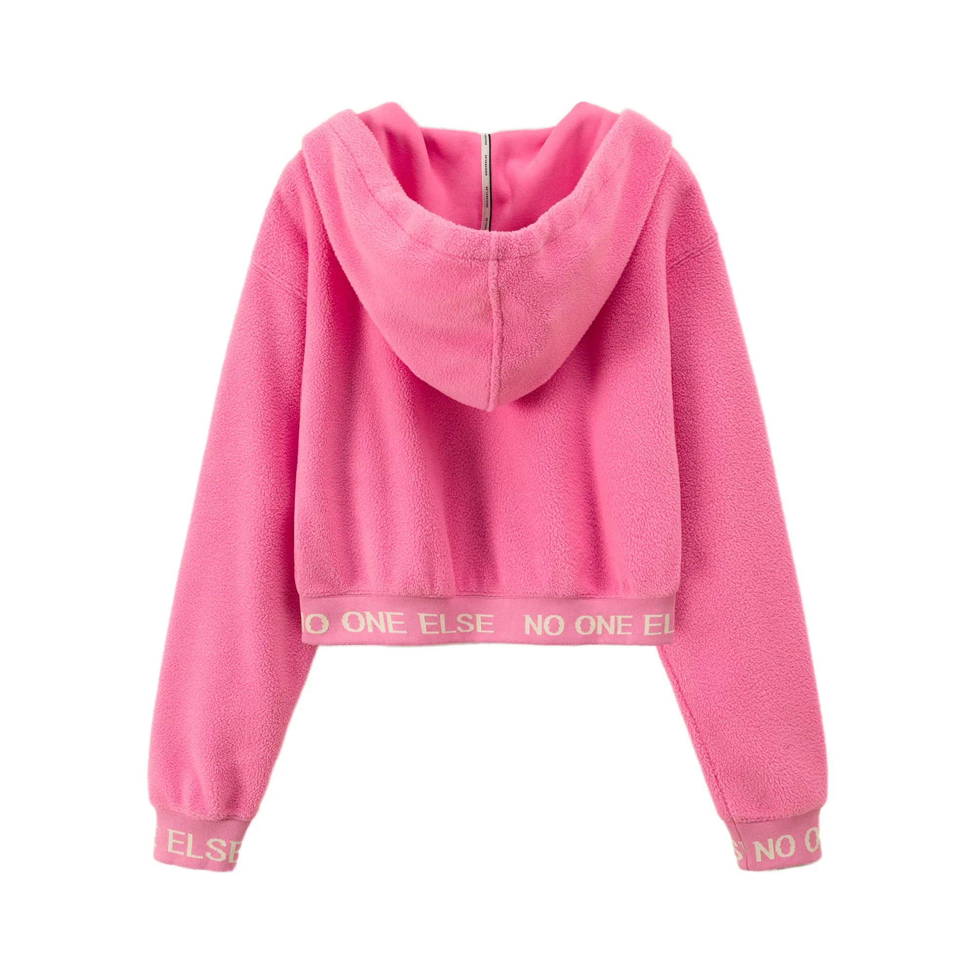 Fleece Loose Zip-Up Hoodie