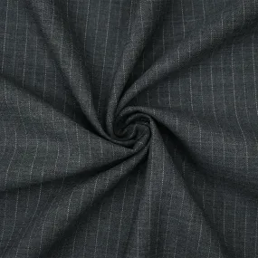 Gray-Pink Poly-Wool Pinstripe Woven Twill Suiting Fabric