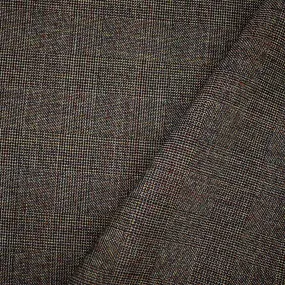 Gray-Red-Multi Tropical Wool Texture Check Woven Suiting Fabric