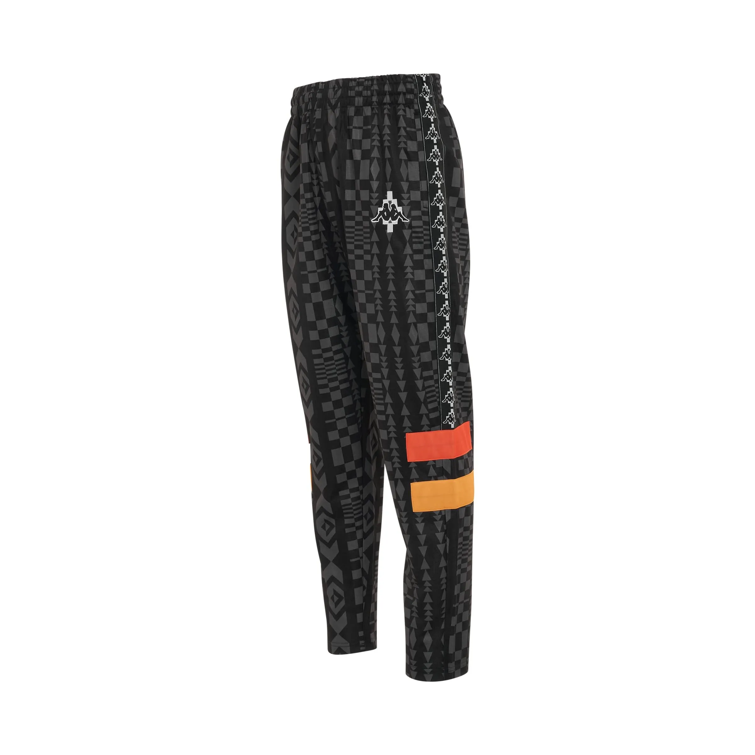 Kappa Folk Track Pants in Black/Dark Grey