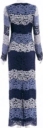 Long-Sleeve Maxi Lace Dress