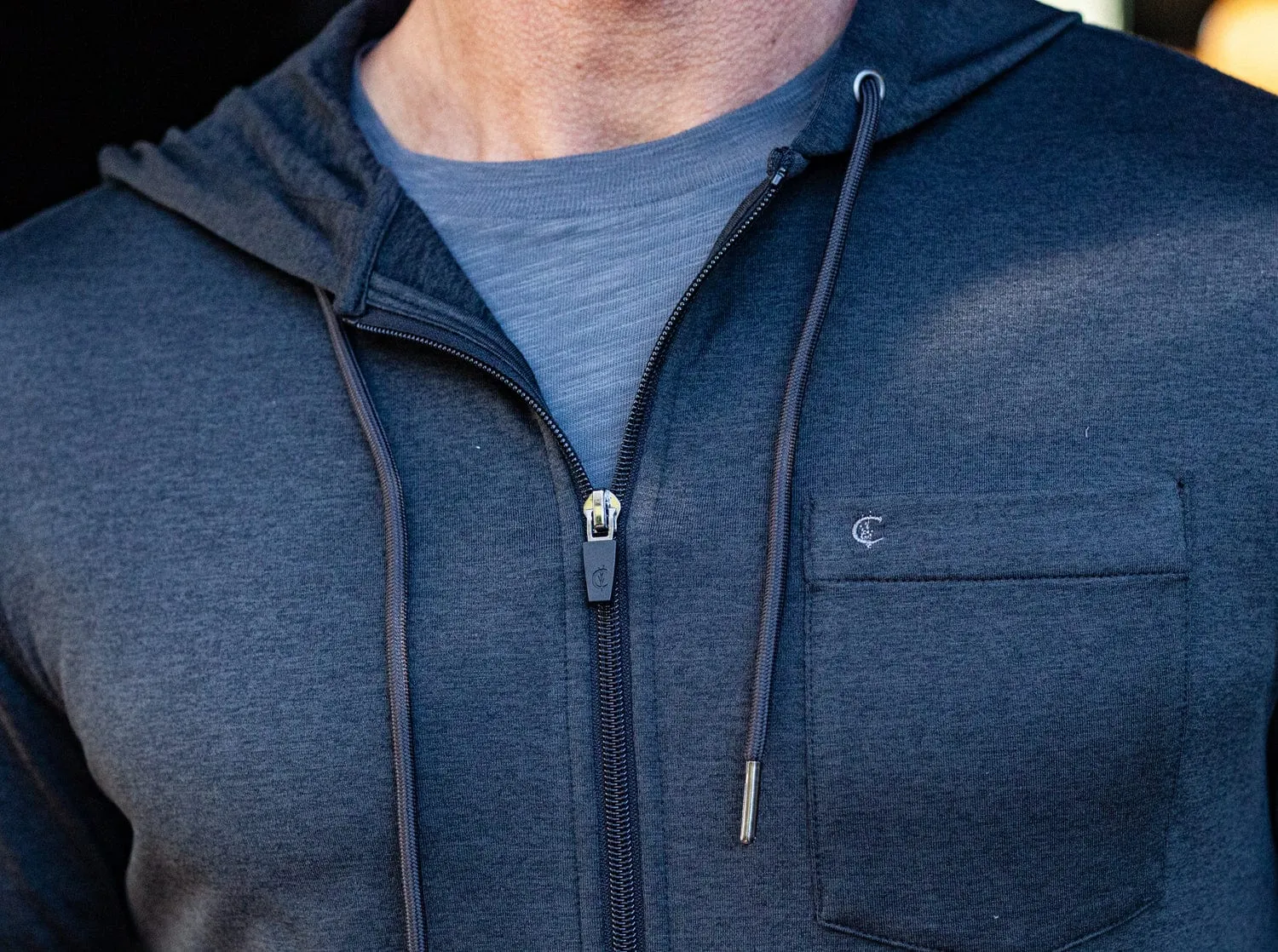 Lounge Zip-Up Hoodie - Black