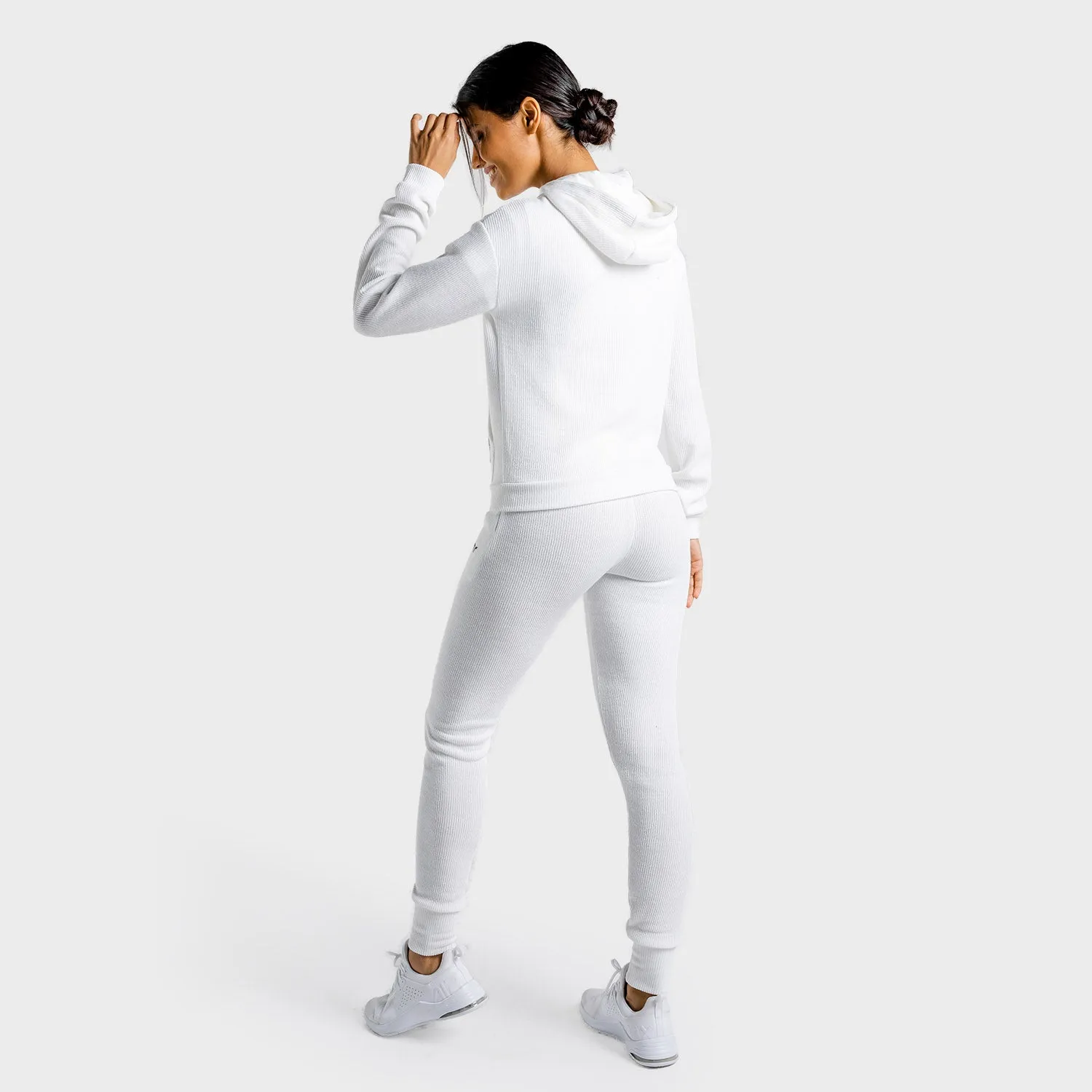 Luxe Zip Up - White