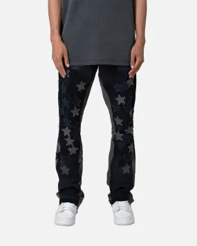 MNML B451 Star Flare Denim Pants Black