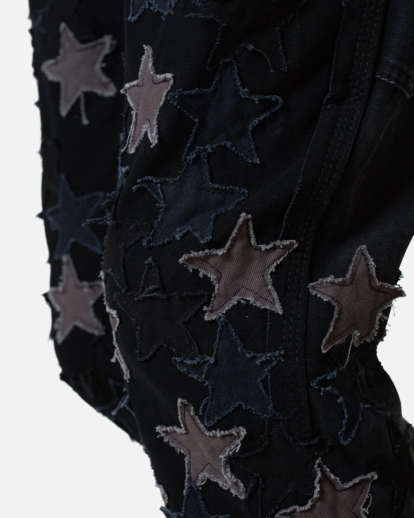 MNML B451 Star Flare Denim Pants Black