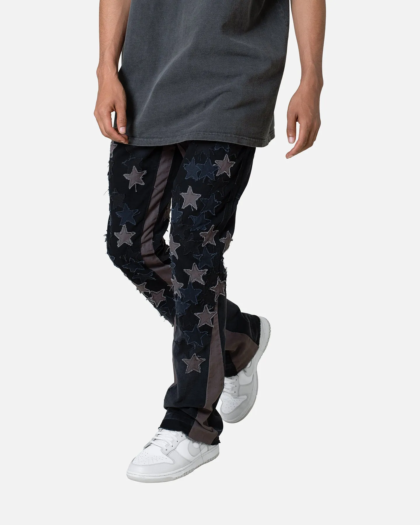 MNML B451 Star Flare Denim Pants Black