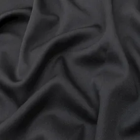 Night Black Blend Twill Suiting Woven Fabric