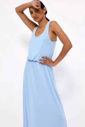 Pale Blue Racer Back Maxi Dress