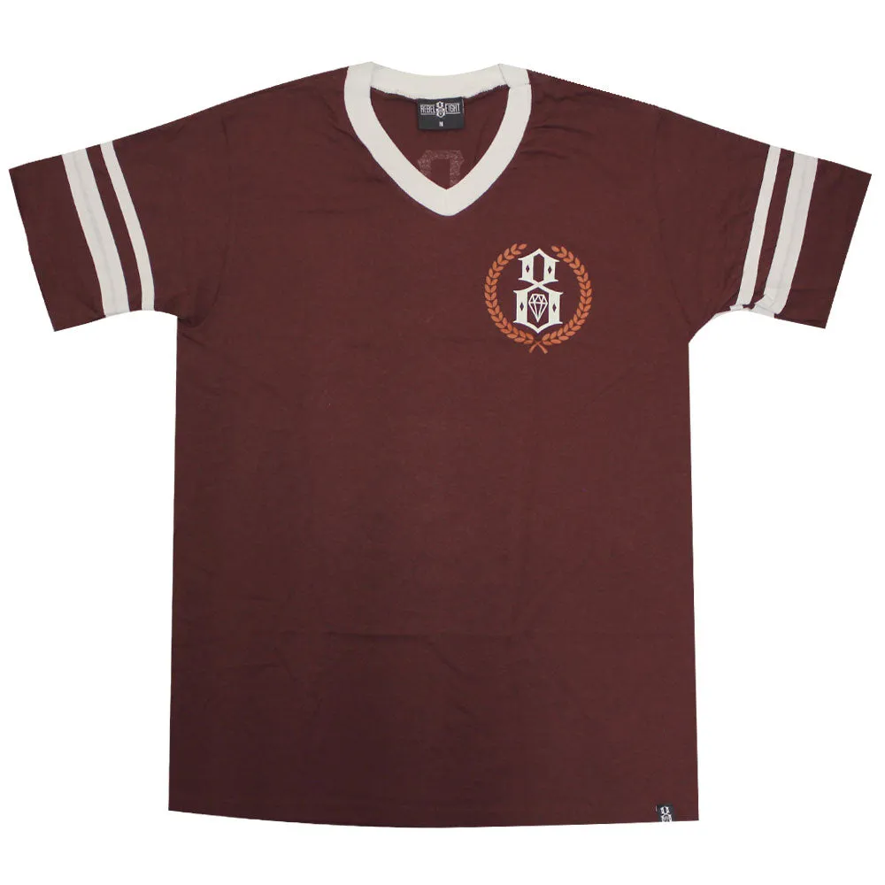 Rebel8 Laurels Jersey T-Shirt Burgundy