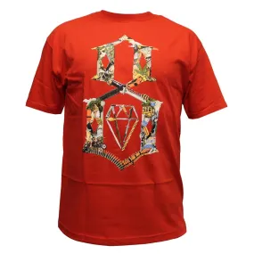 Rebel8 Logo Collage T-shirt Red