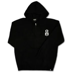 Rebel8 Logo Zip Up Hoodie Black