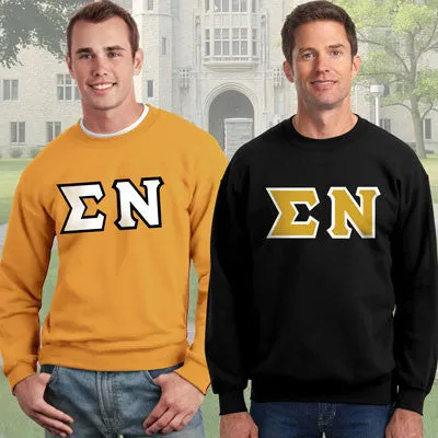 Sigma Nu 9oz. Crewneck Sweatshirt, 2-Pack Bundle Deal - G120 - TWILL