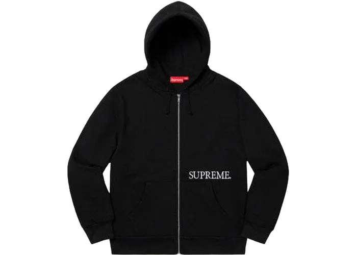 SUPREME THERMAL ZIP UP SWEATERSHIRT BLACK