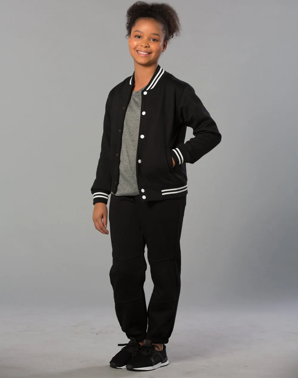 Winning Spirit Kids' Traditional Fleece Trackpants with Zip,Cuffs and knee padding (TP01K)